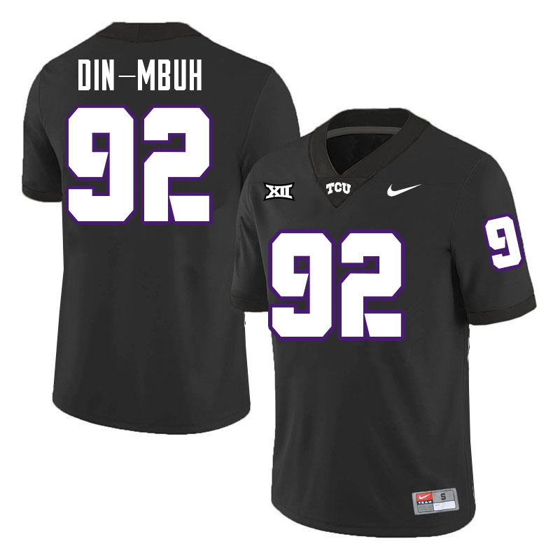 #92 Ansel Din-Mbuh TCU Jersey,Texas Christian University Horned Frogs Football Jersey-Black